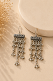 Silver Ghungroo Tassel Earrings