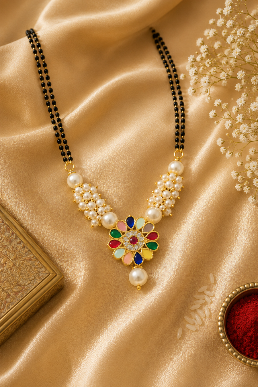 navratna pearl mangalsutra