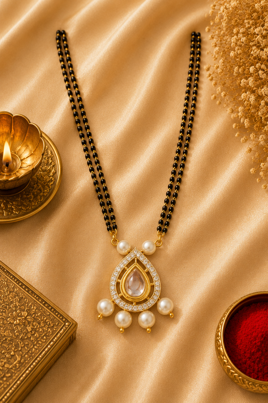Pearl Grace Teardrop Mangalsutra