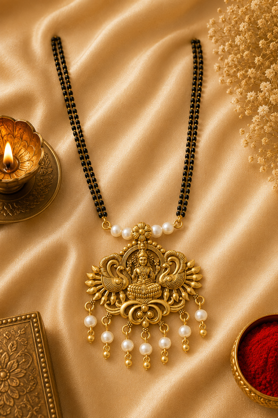 golden  pendant mangalsutra