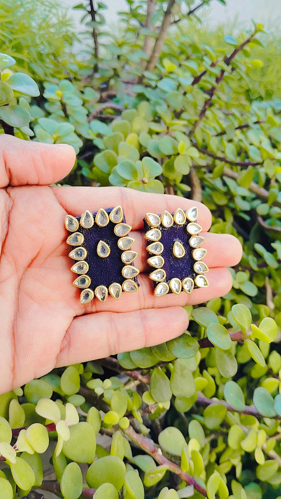 blue fabrik earing