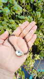 white oval shade kundan manglsutra  bracelet